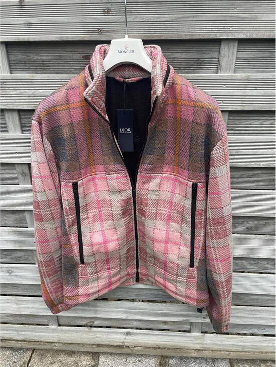 DIOR HOMME Pink Checked Jacket LARGE - Picture 2 of 9